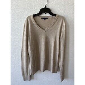 Brooks Brothers Beige V-Neck Sweater